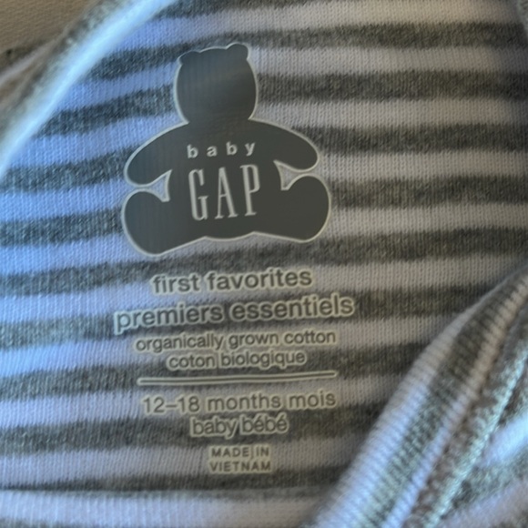 GAP Baby - Striped Onesies and jogger pants - Navy, White, Teal - Picture 5 of 7